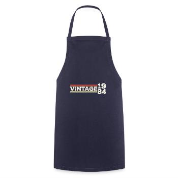 Vintage 1984 Gifts Legend for 39 Years Old - 39th - Cooking Apron - navy - Front - AI Model Male 185 dark (185cm)