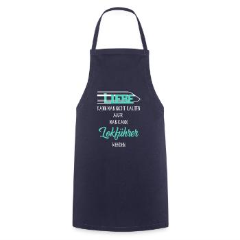 Liebe kann man nicht kaufen - Kochschürze - Navy - Vorne - AI Model Male 185 dark (185cm)