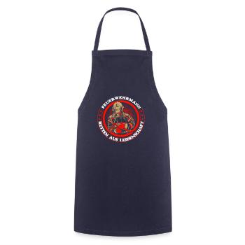 Pompier sapeur-pompier par passion - Tablier de cuisine - marine - Devant - AI Model Male 185 dark (185cm)