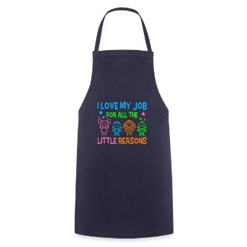 Educators children crawling group childminder daycare - Cooking Apron - navy - Front - AI Model Male 185 dark (185cm)