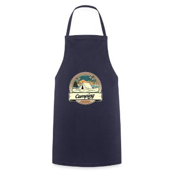 Tent Camper Camping Caravan Holiday Camping - Cooking Apron - navy - Front - AI Model Male 185 dark (185cm)