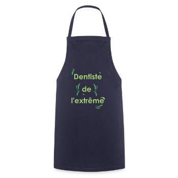 Cadeau femme Dentiste de l'extrême - Tablier de cuisine - marine - Devant - AI Model Male 185 dark (185cm)