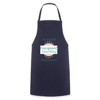 Tshirt femme 12 règles pour une vie - Tablier de cuisine - marine - Devant - AI Model Male 185 dark (185cm)