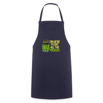 Ich bin hier, um alle Gurken zu essen Funny Pickle Lover - Kochschürze - Navy - Vorne - AI Model Male 185 dark (185cm)