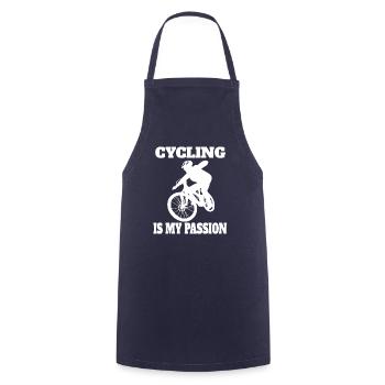 Mountain Bike Cycling Bike Tour Bicycle Cycling - Cooking Apron - navy - Front - AI Model Male 185 dark (185cm)