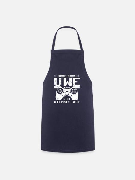 Uwe Gaming Konsole PC Gamer Geschenk - Kochschürze - Navy