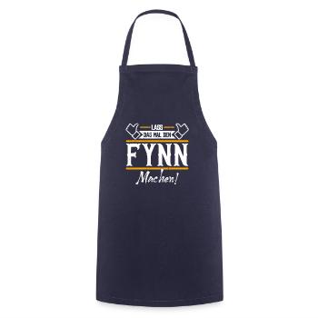 Fynn Geschenkidee Geschenk Geburtstag - Kochschürze - Navy - Vorne - AI Model Male 185 dark (185cm)