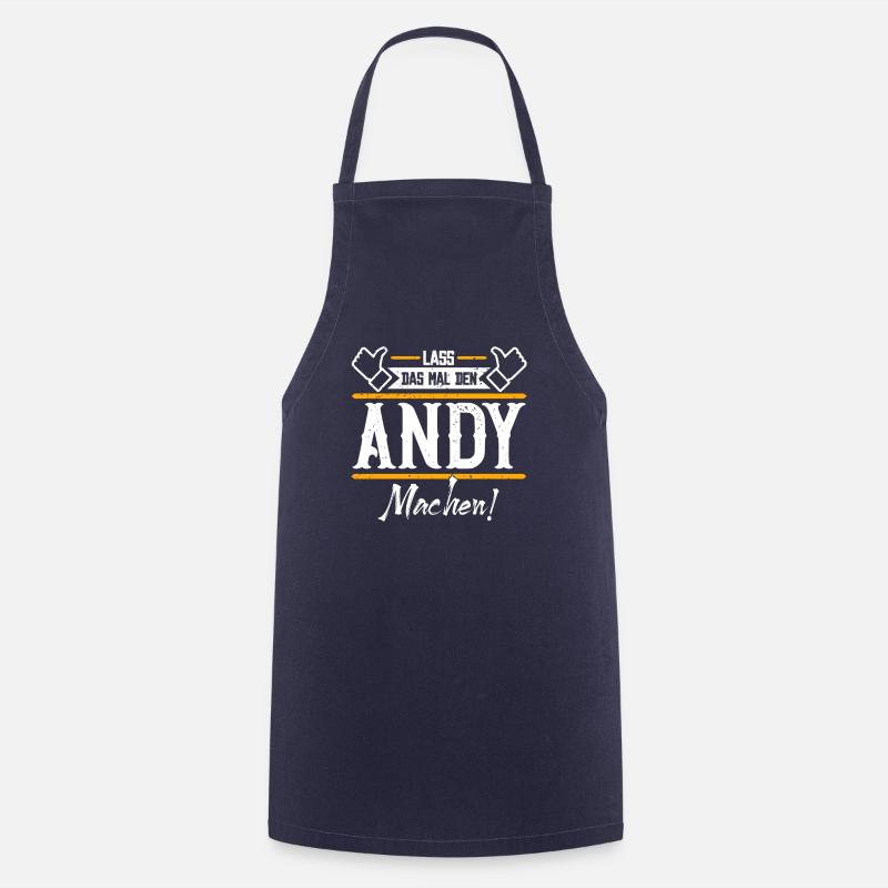 Andy Geschenkidee Geschenk Geburtstag - Kochschürze - Navy