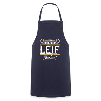 Leif Geschenkidee Geschenk Geburtstag - Kochschürze - Navy - Vorne - AI Model Male 185 dark (185cm)