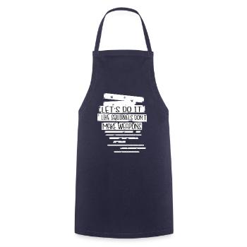Déclaration actuelle hippie paix pour paris blagues années 60 - Tablier de cuisine - marine - Devant - AI Model Male 185 dark (185cm)