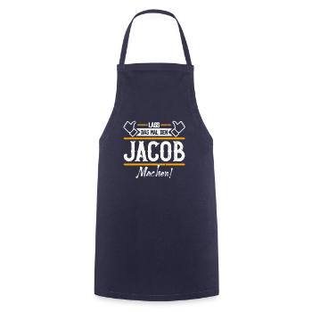 Jacob Geschenkidee Geschenk Geburtstag - Kochschürze - Navy - Vorne - AI Model Male 185 dark (185cm)