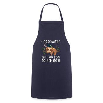 I Graduated Can I Go Back To Bed Now Funny Lazy - Cooking Apron - navy - Front - AI Model Male 185 dark (185cm)