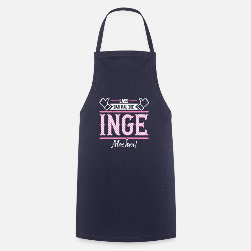 Inge Geschenkidee Geschenk Geburtstag - Kochschürze - Navy