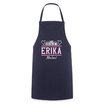 Erika Geschenkidee Geschenk Geburtstag - Kochschürze - Navy - Vorne - AI Model Male 185 dark (185cm)