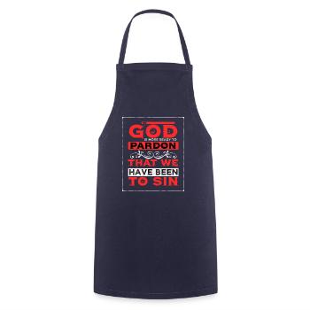 God Pardon That We To Sin T-Shirt - Cooking Apron - navy - Front - AI Model Male 185 dark (185cm)