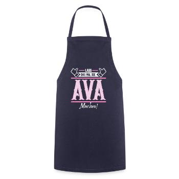 Ava Geschenkidee Geschenk Geburtstag - Kochschürze - Navy - Vorne - AI Model Male 185 dark (185cm)