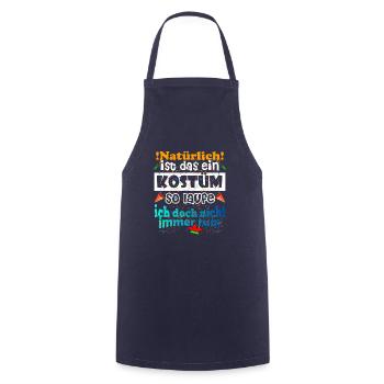 Kostüm Natürlich Verkleidet - Kochschürze - Navy - Vorne - AI Model Male 185 dark (185cm)
