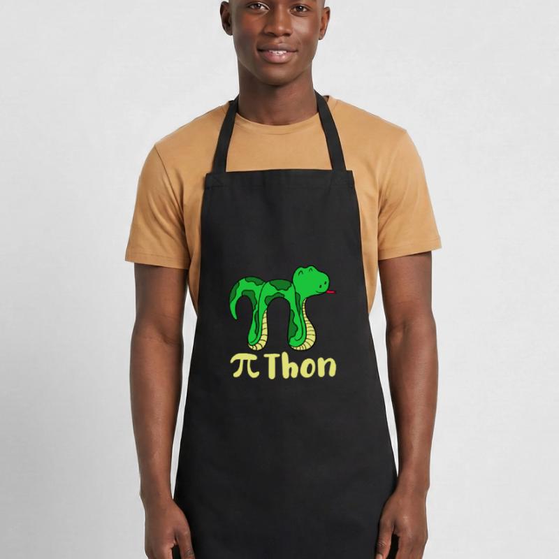 Drôle serpent pi jour math python science blague Tablier de cuisine