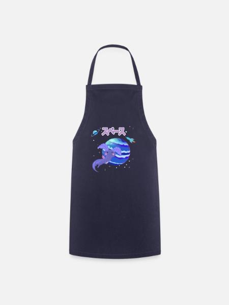 Weltall Axolotl - Kochschürze - Navy