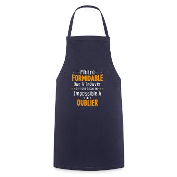 Maître Formidable Idée Cadeau Maître D'école - Tablier de cuisine - marine - Devant - AI Model Male 185 dark (185cm)
