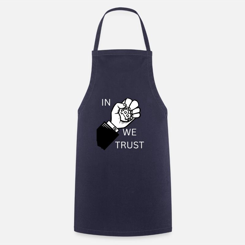 Faust In Bitcoin we Trust - Tablier de cuisine - marine