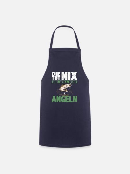 Damen Die tut nix die will nur angeln | Anglerin - Kochschürze - Navy