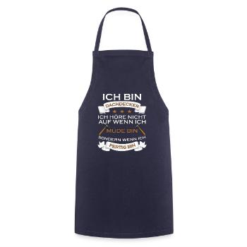 HANDWERKER DESIGN I LUSTIG - Kochschürze - Navy - Vorne - AI Model Male 185 dark (185cm)