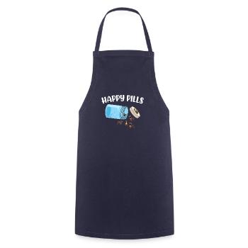 Happy Pills Dachshund Funny Dog Lover Humor Pet - Cooking Apron - navy - Front - AI Model Male 185 dark (185cm)