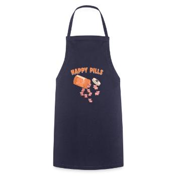 Happy Pills Schweine Lustige Farm Tierliebhaber Humor - Kochschürze - Navy - Vorne - AI Model Male 185 dark (185cm)