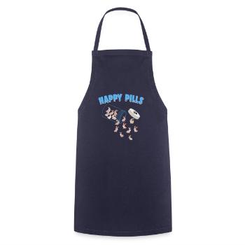 Happy Pills Farm Tier Lustige Kaninchenliebhaber Humor - Kochschürze - Navy - Vorne - AI Model Male 185 dark (185cm)