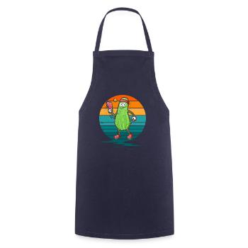 Pickle Gurke Pickelball Lustig Schläger - Kochschürze - Navy - Vorne - AI Model Male 185 dark (185cm)