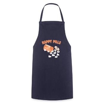 Happy Pills English Angora Bunny Funny Rabbit - Cooking Apron - navy - Front - AI Model Male 185 dark (185cm)