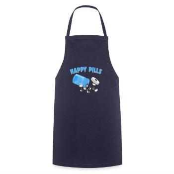 Happy Pills Kaninchen Rasse Lustig Niedlich Rex Hase Wortspiel - Kochschürze - Navy - Vorne - AI Model Male 185 dark (185cm)