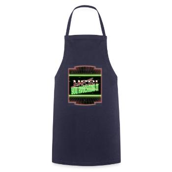 jokes geek food gift idea humor present idea gift - Kochschürze - Navy - Vorne - AI Model Male 185 dark (185cm)