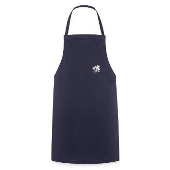 Floral Vintage Patch Lover Cool Daisy Flowers Pun - Cooking Apron - navy - Front - AI Model Male 185 dark (185cm)
