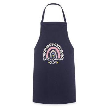 Große Schwester 2024 Boho Regenbogen Design - Kochschürze - Navy - Vorne - AI Model Male 185 dark (185cm)