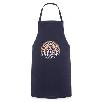 Große Schwester 2024 Boho Regenbogen Design - Kochschürze - Navy - Vorne - AI Model Male 185 dark (185cm)