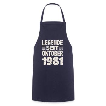 Oktober 1981 Legende seit 42 Jahren Mann Frau - Kochschürze - Navy - Vorne - AI Model Male 185 dark (185cm)