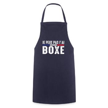 Boxe Je Peux pas j'ai boxe Boxeur boxing france - Tablier de cuisine - marine - Devant - AI Model Male 185 dark (185cm)