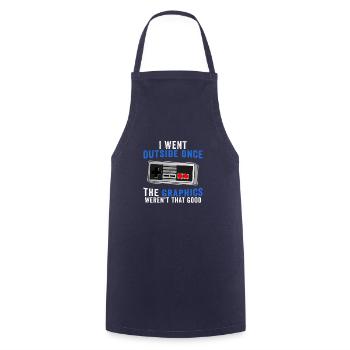 I Went Outside Once Funny Video Gamer Joke Gaming - Cooking Apron - navy - Front - AI Model Male 185 dark (185cm)