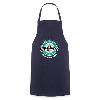 November 2004 Original 19 years old man woman - Cooking Apron - navy - Front - AI Model Male 185 dark (185cm)