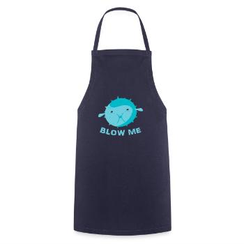 Blow Me T-Shirt - Funny Blowfish Joke Rude Fish - Cooking Apron - navy - Front - AI Model Male 185 dark (185cm)
