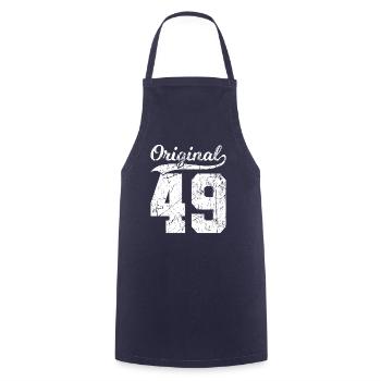 49 Original 75 Ans Homme Femme Anniversaire - Tablier de cuisine - marine - Devant - AI Model Male 185 dark (185cm)