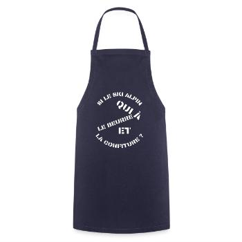 t-shirt humoristique, cadeau homme, femme, humour - Tablier de cuisine - marine - Devant - AI Model Male 185 dark (185cm)