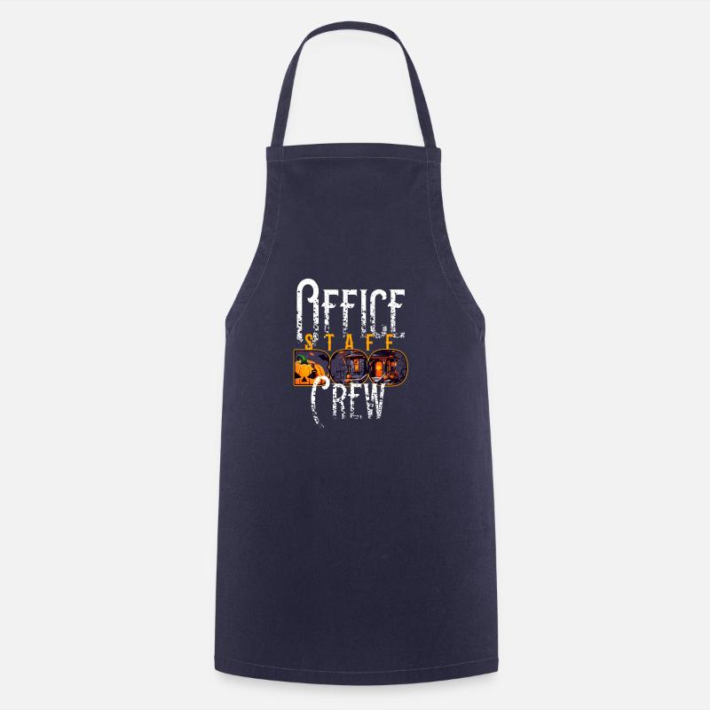 Haunted Office Party Crew - Cooking Apron - navy