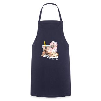Biscuits and milk - Cooking Apron - navy - Front - AI Model Male 185 dark (185cm)