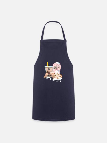 Kekse und Milch - Kochschürze - Navy