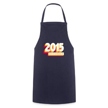 November 2015 8 Years Husband Wife Birthday - Cooking Apron - navy - Front - AI Model Male 185 dark (185cm)