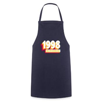 November 1998 25 Years Man Wife Birthday - Cooking Apron - navy - Front - AI Model Male 185 dark (185cm)