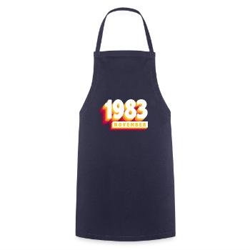 November 1983 40 Years Man Woman Birthday - Cooking Apron - navy - Front - AI Model Male 185 dark (185cm)